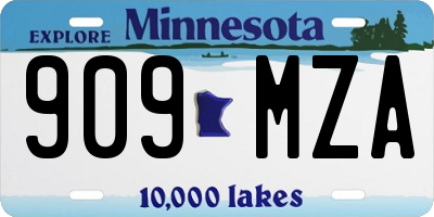 MN license plate 909MZA