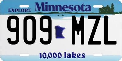 MN license plate 909MZL