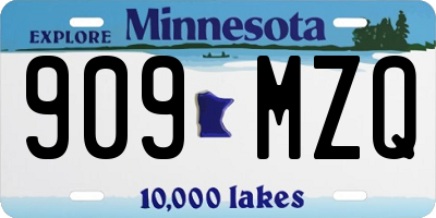 MN license plate 909MZQ