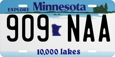 MN license plate 909NAA