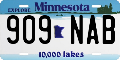 MN license plate 909NAB