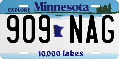 MN license plate 909NAG