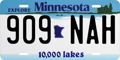 MN license plate 909NAH