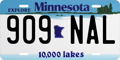 MN license plate 909NAL