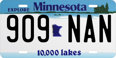 MN license plate 909NAN