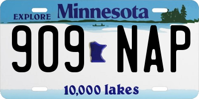 MN license plate 909NAP
