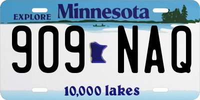 MN license plate 909NAQ