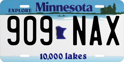 MN license plate 909NAX