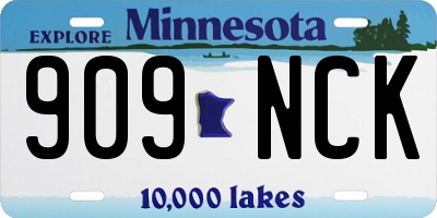 MN license plate 909NCK