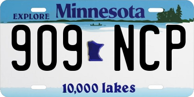 MN license plate 909NCP
