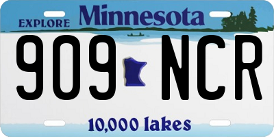 MN license plate 909NCR