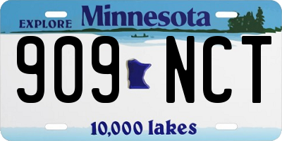 MN license plate 909NCT