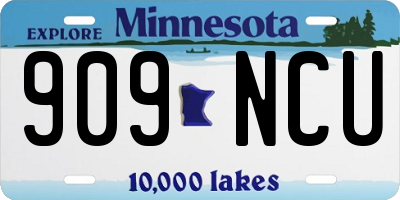 MN license plate 909NCU