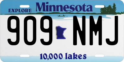 MN license plate 909NMJ