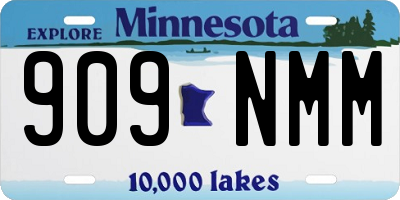 MN license plate 909NMM