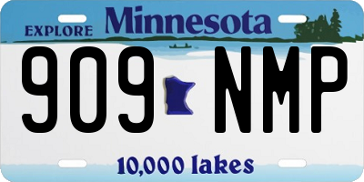 MN license plate 909NMP