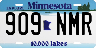 MN license plate 909NMR