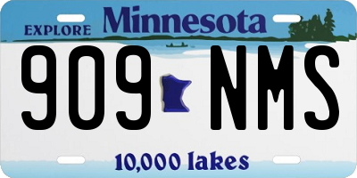 MN license plate 909NMS