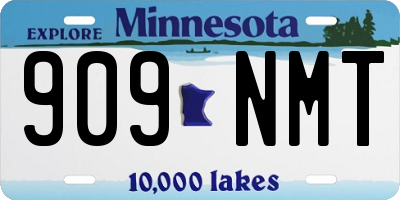 MN license plate 909NMT