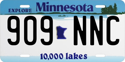 MN license plate 909NNC