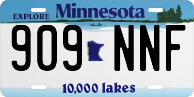 MN license plate 909NNF