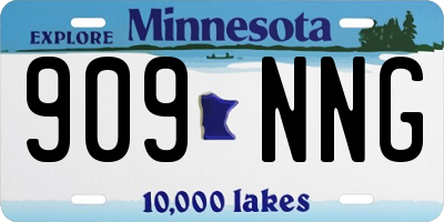 MN license plate 909NNG