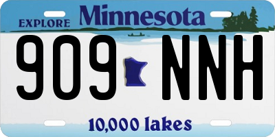 MN license plate 909NNH