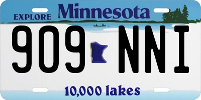 MN license plate 909NNI