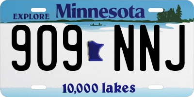 MN license plate 909NNJ