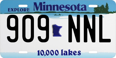 MN license plate 909NNL