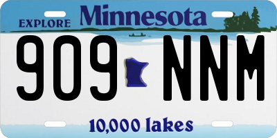 MN license plate 909NNM