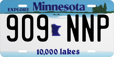 MN license plate 909NNP