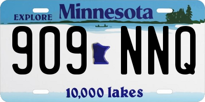MN license plate 909NNQ