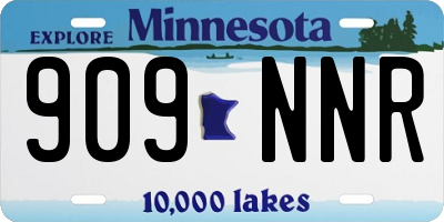 MN license plate 909NNR