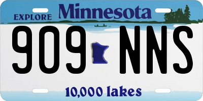 MN license plate 909NNS