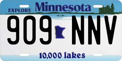 MN license plate 909NNV