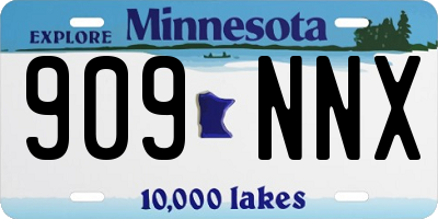 MN license plate 909NNX