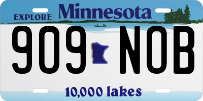 MN license plate 909NOB