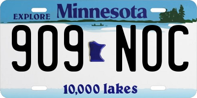 MN license plate 909NOC