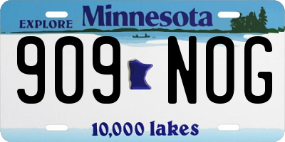MN license plate 909NOG