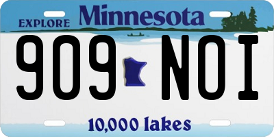 MN license plate 909NOI
