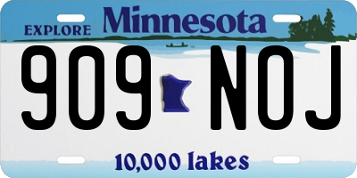 MN license plate 909NOJ