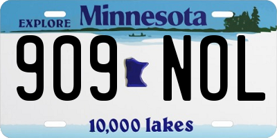 MN license plate 909NOL
