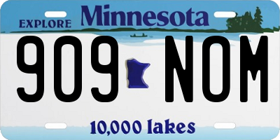 MN license plate 909NOM