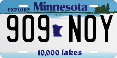 MN license plate 909NOY