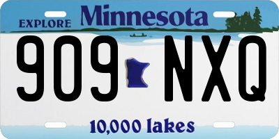 MN license plate 909NXQ