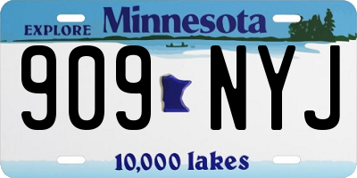 MN license plate 909NYJ
