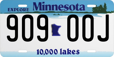 MN license plate 909OOJ
