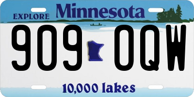 MN license plate 909OQW