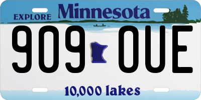 MN license plate 909OUE